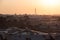 Rooftop view over Lakhta center at sunset