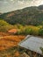 Rooftop view of rural Ixcateopan in Sierra Madre del Sur mountains. Travel in Guerrero Mexico