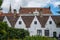 Rooftops in Bruges, Belgium, photographed from garden of the Meulenaere and Saint Joseph almshouses