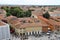 Rooftops of the city of Pisa in Italy from the height of the Leaning Tower of Pisa