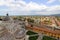 Rooftops of the city of Pisa in Italy from the height of the Leaning Tower of Pisa