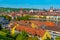 Rooftops of German town Wurzburg
