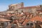 Rooftops. Jesuit Church of St. Ignatius. Dubrovnik. Croatia