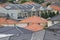 Rooftops of modern homes