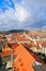 Rooftops of Old Prague under scenic sky