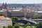 Rooftops of Prague, river and bridge