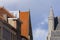 Rooftops and tower Bruges, Belgium