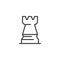 Rook chess outline icon