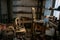 A Room in an Abandoned Building With Two Chairs Full of Debris and Very Old Objects