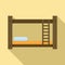 Room bunk bed icon, flat style
