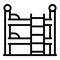 Room bunk bed icon, outline style