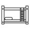 Room bunk bed icon, outline style