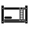 Room bunk bed icon, simple style