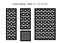 Room devider patterns. Set of decorative vector panels for laser cutting. Template for interior partition in arabesque