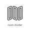 room divider icon. Trendy modern flat linear vector room divider