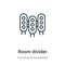 Room divider outline vector icon. Thin line black room divider icon, flat vector simple element illustration from editable