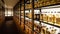 Room full of whisky cabinets storing different types of whiskey