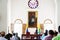 Room of the legislature with the painting of Simon Bolivar Liberator of Venezuela and of Colombia, Peru, Ecuador, Bolivia