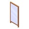 Room mirror icon, isometric style