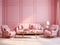 Room with pink decor and furniture