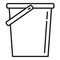 Room service clean bucket icon, outline style