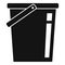 Room service clean bucket icon, simple style