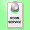 Room Service Sign Represents Place To Stay And Cafe