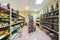 Room with shelves full of ceramic flowerpot