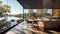 room and terrace with great lighting, where the interior concept blends with the captivating view of the lake and nature.