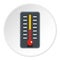 Room thermometer icon circle