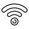 Room wifi icon outline vector. Bed coffee