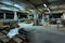Room woodworking workshop, the overall plan. Production, manufacture and woodworking industry concept - furniture factory workshop
