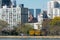 Roosevelt Island with the Upper East Side Skyline of Manhattan in New York City in the background during Autumn