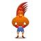 Rooster boxer in gloves