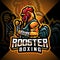 Rooster boxing esport mascot logo design