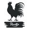 Rooster chicken emblem