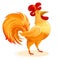 Rooster Christmas Chinese New Year Symbol Cartoon Character Colo