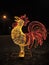 Rooster- Christmas decoration in Ventspils town, Latvia