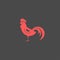 Rooster color icon