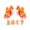 Rooster design Chinese New Year 2017 symbol