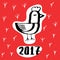 Rooster emblem new year