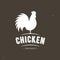 Rooster icon. Cock. Poultry. Farm fresh sign. Chicken Farm meat logo, badges, banners, emblem and design elements for food shop an