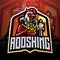 Rooster king esport mascot logo design