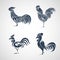 Rooster logo design icon vector