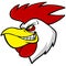 Rooster Mascot Head