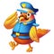 Rooster Police. Realistic Fantastic Characters. Fantasy Nature Animals.