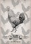 Rooster red chicken cockerel new year symbol 2017 graphic c