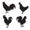 Rooster silhouettes