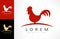 Rooster. Stylized logo.