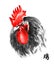 Rooster sumi-e